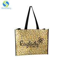 Custom cheap printed reusable grocery pp  woven shopping bag