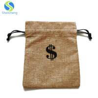 Wholesale Custom Drawstring Small Jute Shoes Bag Printed Logo Bags,Jute Bag