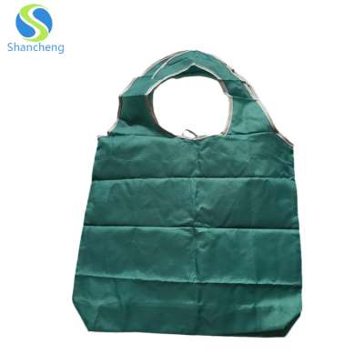 Easy carry reusable foldable polyester shopping carry bag