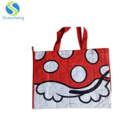 Promotional wholesale custom foldable shopping tote plastic pp woven bag