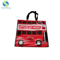 2018 fashion China recycled laminated pp bags shopping bag for grocery