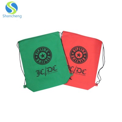 High Quality Cheap Printed Wholesale Polyester kids drawstring backpack